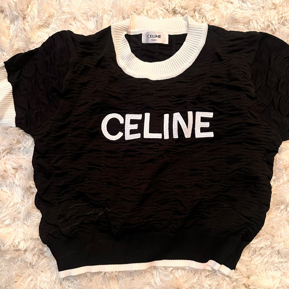 Celine Monochrome Logo Sweater